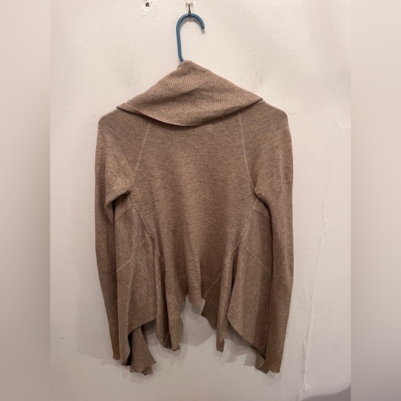 Allsaints Tan Waterfall Cardigan Size 2 Vintage - Picture 3 of 3